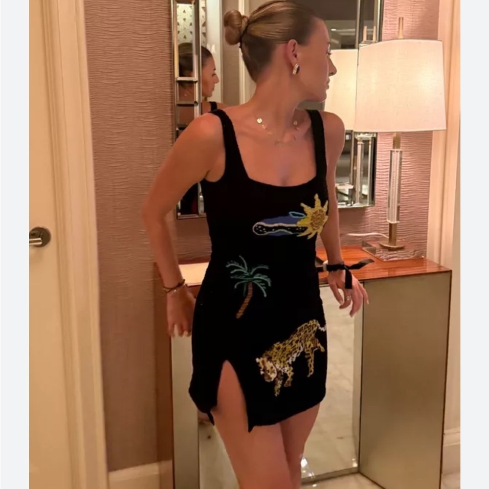 Staud Le Sable Lobster Jaguar Beaded Dress - Picture 4 of 10
